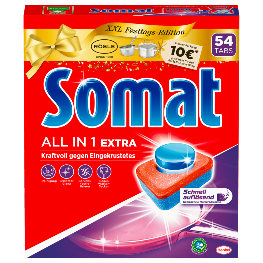 Somat All in 1 Extra Spülmaschinentabs 972g, 54 Tabs